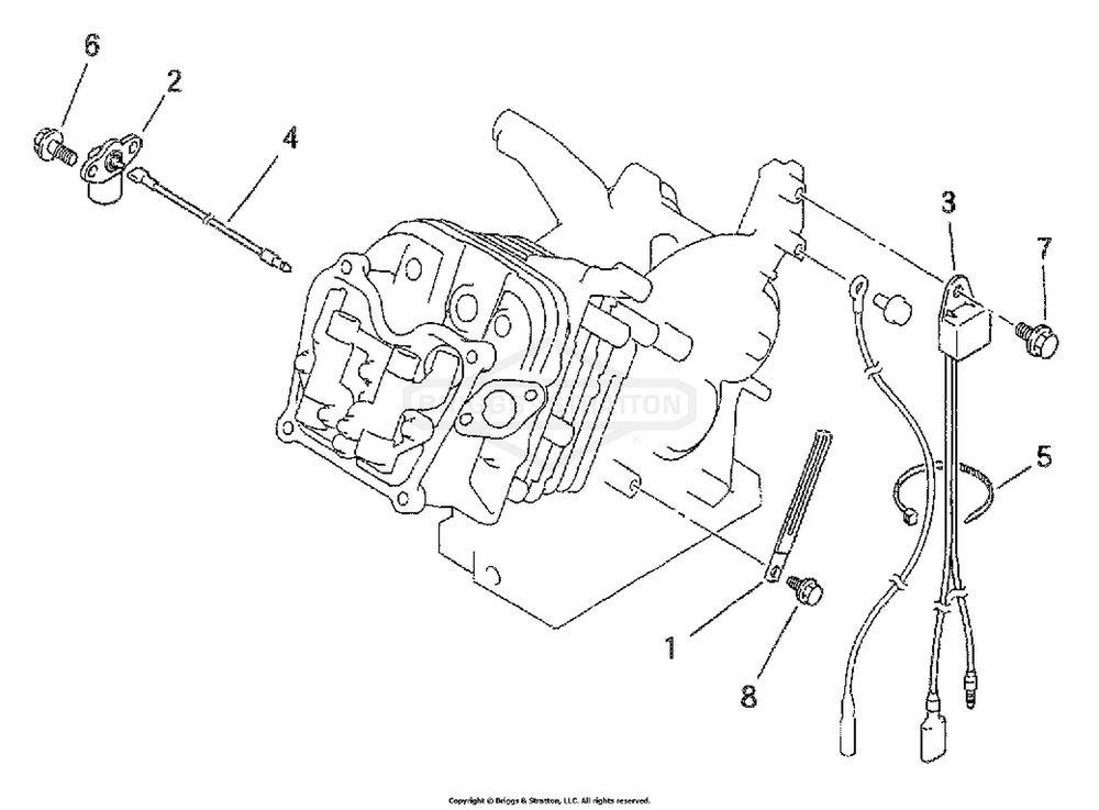Oil Sensor Diagram and Parts List for 1715-0  Briggs and Stratton Generator